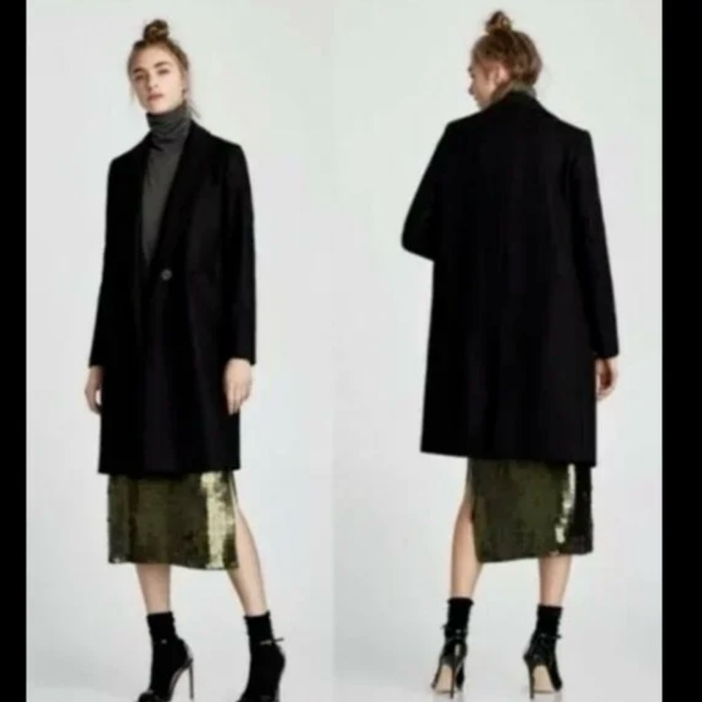 Chic Black Overcoat